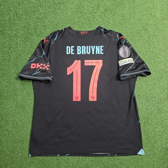 Puma Manchester City Kevin De Bruyne #17 2023/2024 Third Jersey UCL Patches XXL